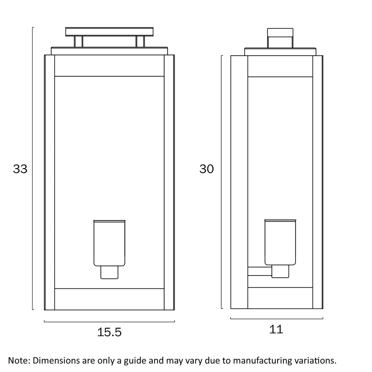 TRUMAN 1 LIGHT EXTERIOR WALL LIGHT