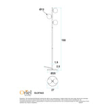 Oriel Valcross 3 Light Satin Brass Decorative Floor Lamp with Opal Matt Glass Spheres