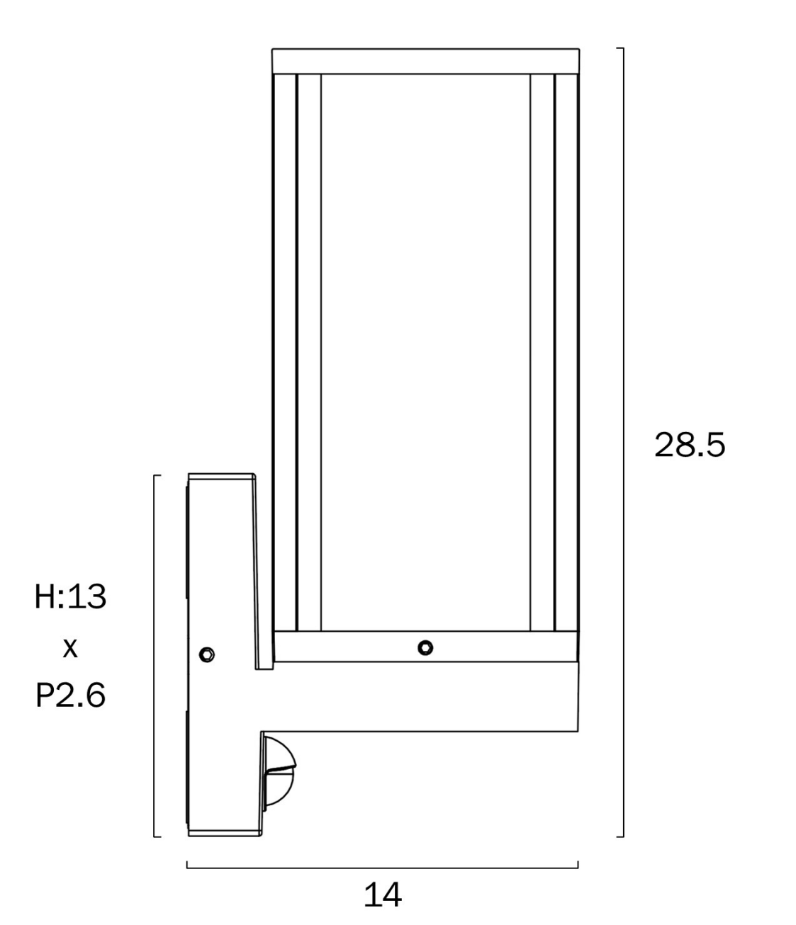 Telbix Belmin Exterior Sensor Wall Light