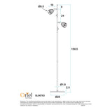 Oriel Alma Floor Smoked Glass Task Lamp