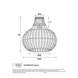 Oriel Palu Shade 45cm Cane Pendant Shade