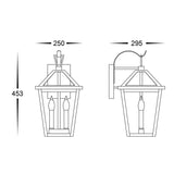 Havit HV3538W-S-BLK Karter Galvanised Iron Black Wall Light