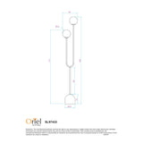 Oriel Tropez Satin Brass Decorative Floor Lamp with Opal Matt Glass Spheres