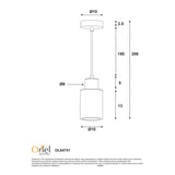 Oriel Tibur.100 Travertine and Wood Pendant