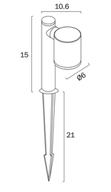 Telbix Clovis 24V Mr16 Exterior Spike Light