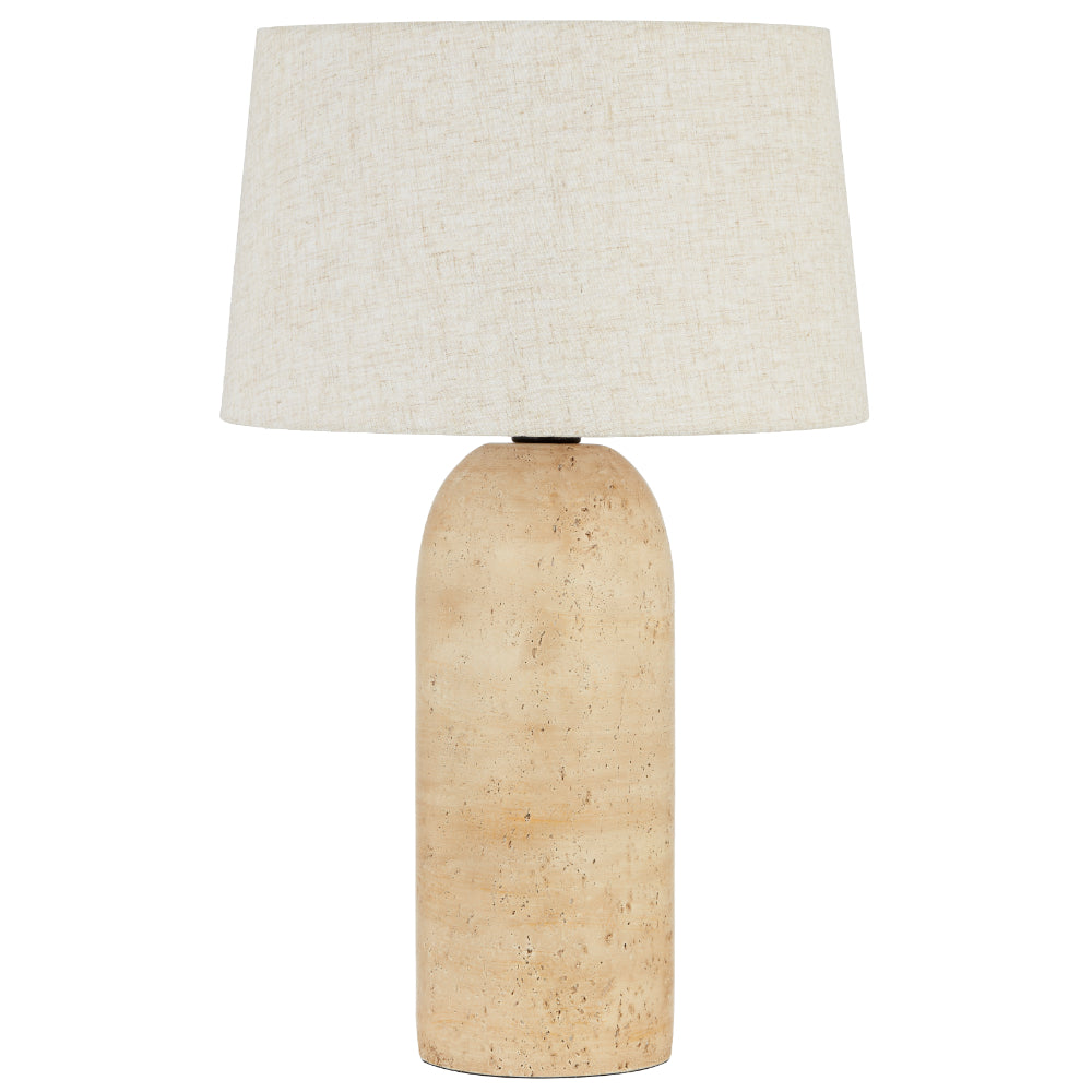 Telbix Fulvia Table Lamp Travertino Beige/Beige Linen