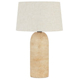 Telbix Fulvia Table Lamp Travertino Beige/Beige Linen