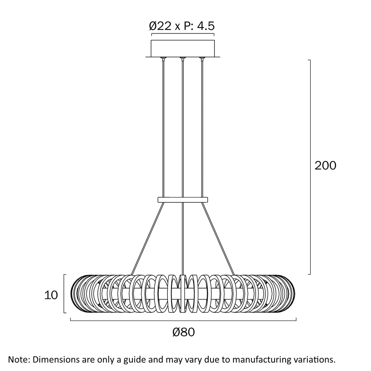 Technical drawing of a cylindrical object with dimensions on a white background