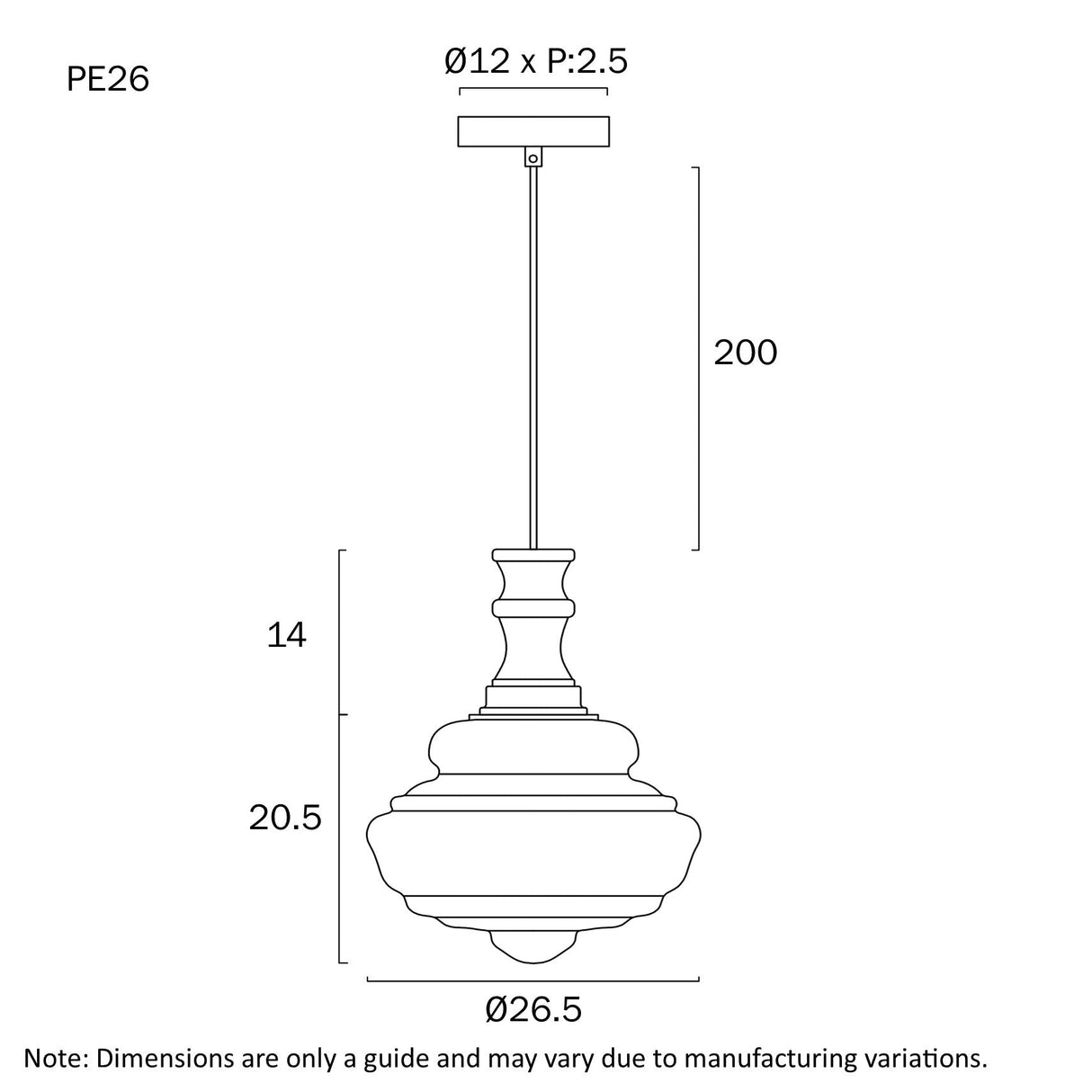 Telbix Verdun 26CM Pendant Light