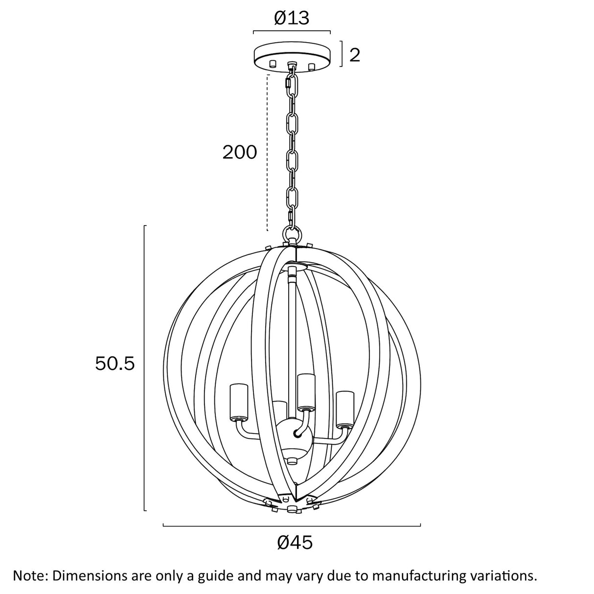 LACOTA 4 LIGHT PENDANT