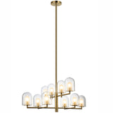 V&M EURO Satin Brass LED Pendant Light 10 Light