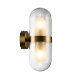 V&M EURO Satin Brass LED WallLight 2 Light