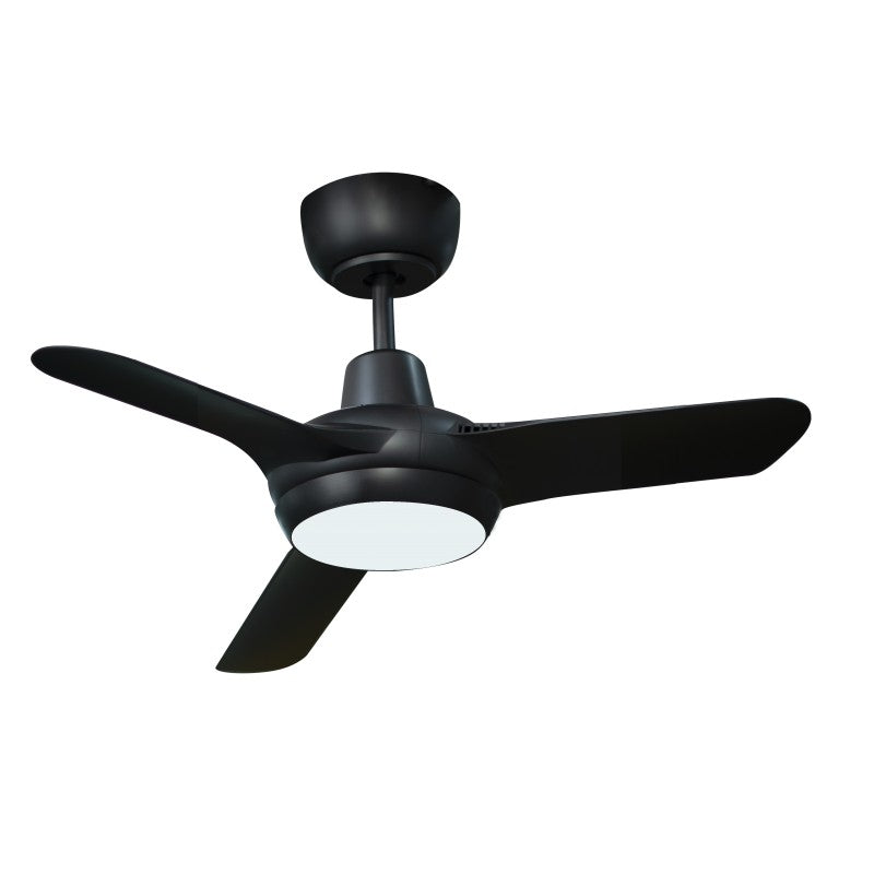Ventair Spyda 900mm DC Ceiling Fan With Light SPYDC903BL-L