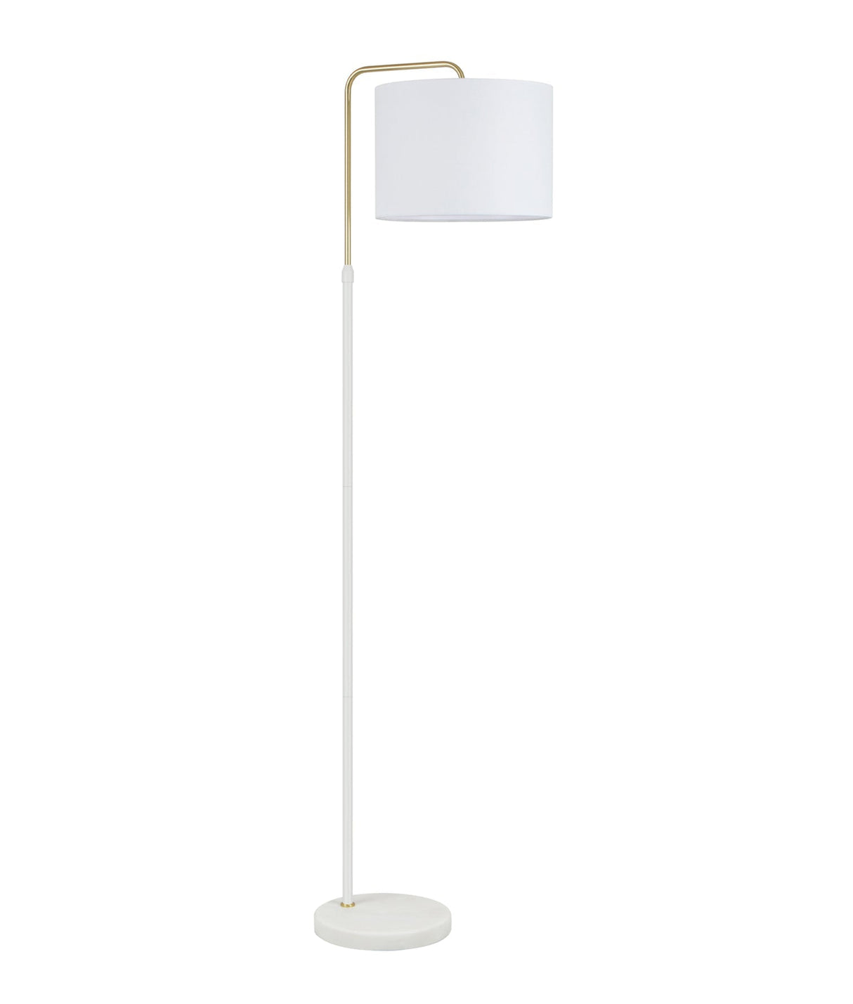 CLA Arriba Drum Shade with Marble Base Height Adjustable Floor Lamps