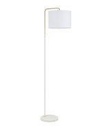CLA Arriba Drum Shade with Marble Base Height Adjustable Floor Lamps