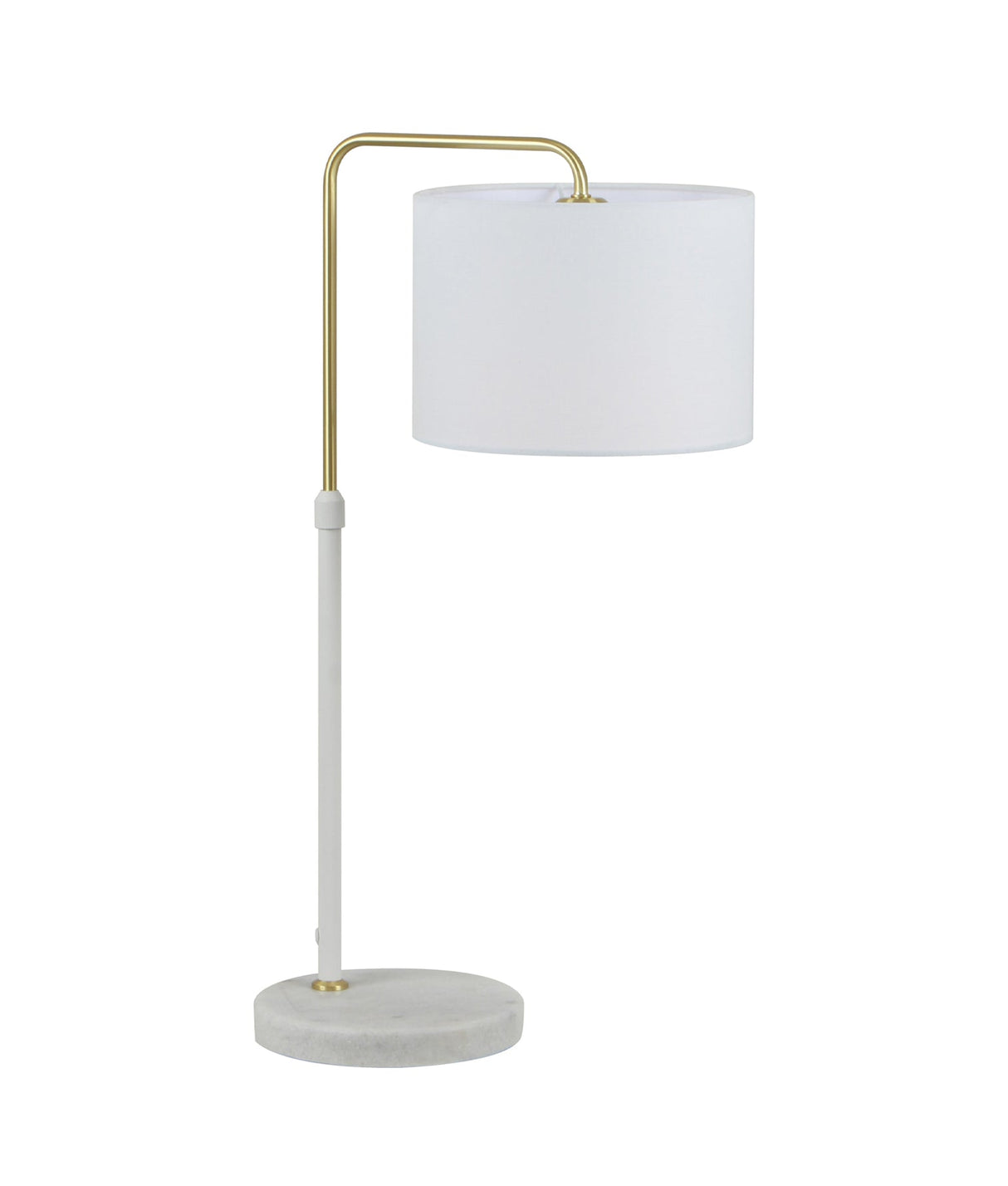 CLA Arriba Drum Shade with Marble Base Height Adjustable Table Lamps