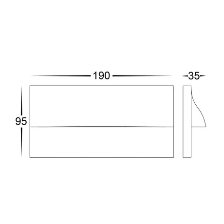 Havit HV3229T-BLK Lisca Aluminium White Rectangular LED Wall Light