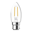 Domus Candle 4.2W Dimmable LED Filament Lamp Clear 240V on a white background