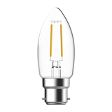 Domus Candle 4.2W Dimmable LED Filament Lamp Clear 240V on a white background