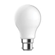 Energy-efficient 8.5W dimmable LED frosted lamp 240V on a white background