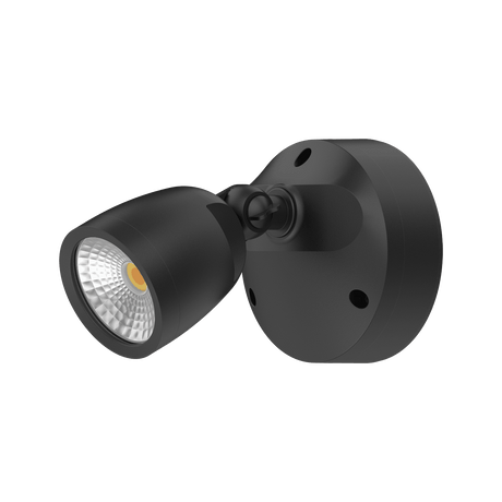Black Domus Muro Eco 10 10W LED No-SR Trio wall light on a transparent background