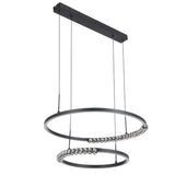 Sleek black frame of the Telbix Brera pendant highlighting its minimalist modern design.