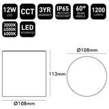 Brilliant Anka Plus 12W CCT Surface Mount Downlight