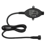 Black sensor with cable on a white background