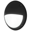 Black outdoor wall light fixture on a white background