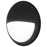 Black outdoor wall light fixture on a white background
