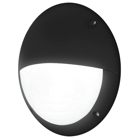 Black outdoor wall light fixture on a white background