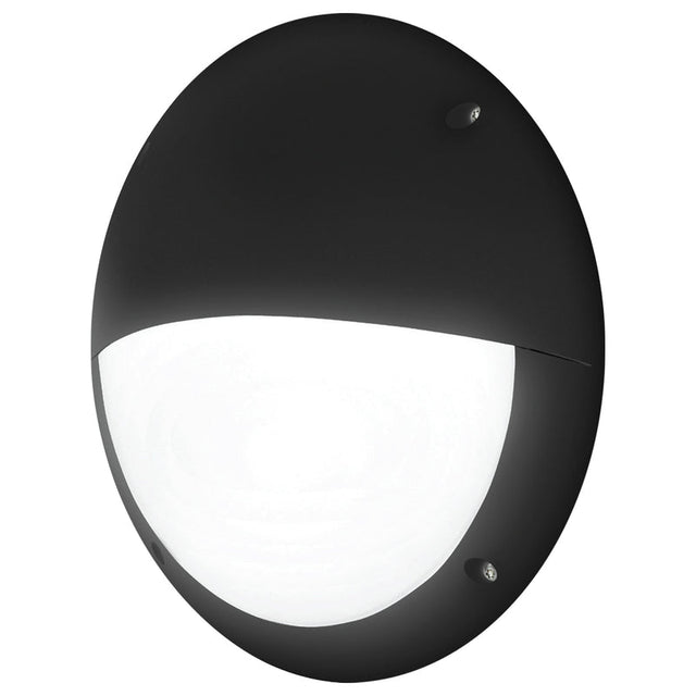 Black outdoor wall light fixture on a white background