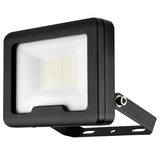 Black outdoor flood light on a white background