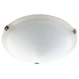 Brilliant Brushed Chrome Spirelet Oyster Flush Ceiling Light
