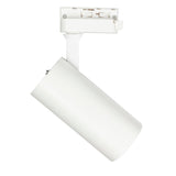 White track light fixture on a white background