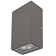 Gray square outdoor wall light on a white background