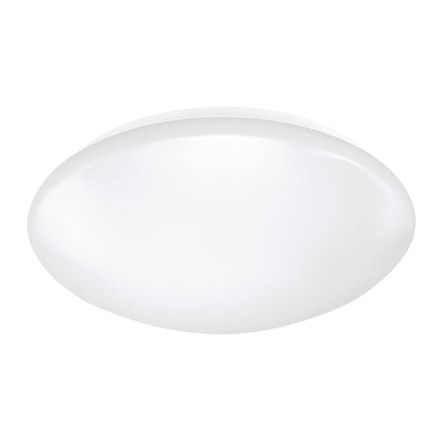 White ceiling light fixture on a white background