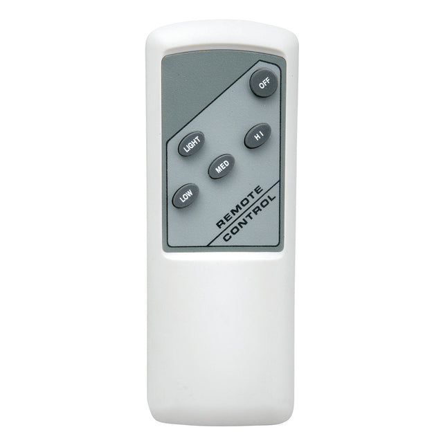 White remote control with gray panel on a white background