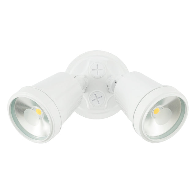 White outdoor light fixture on a white background