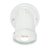 White ceiling light fixture on a white background