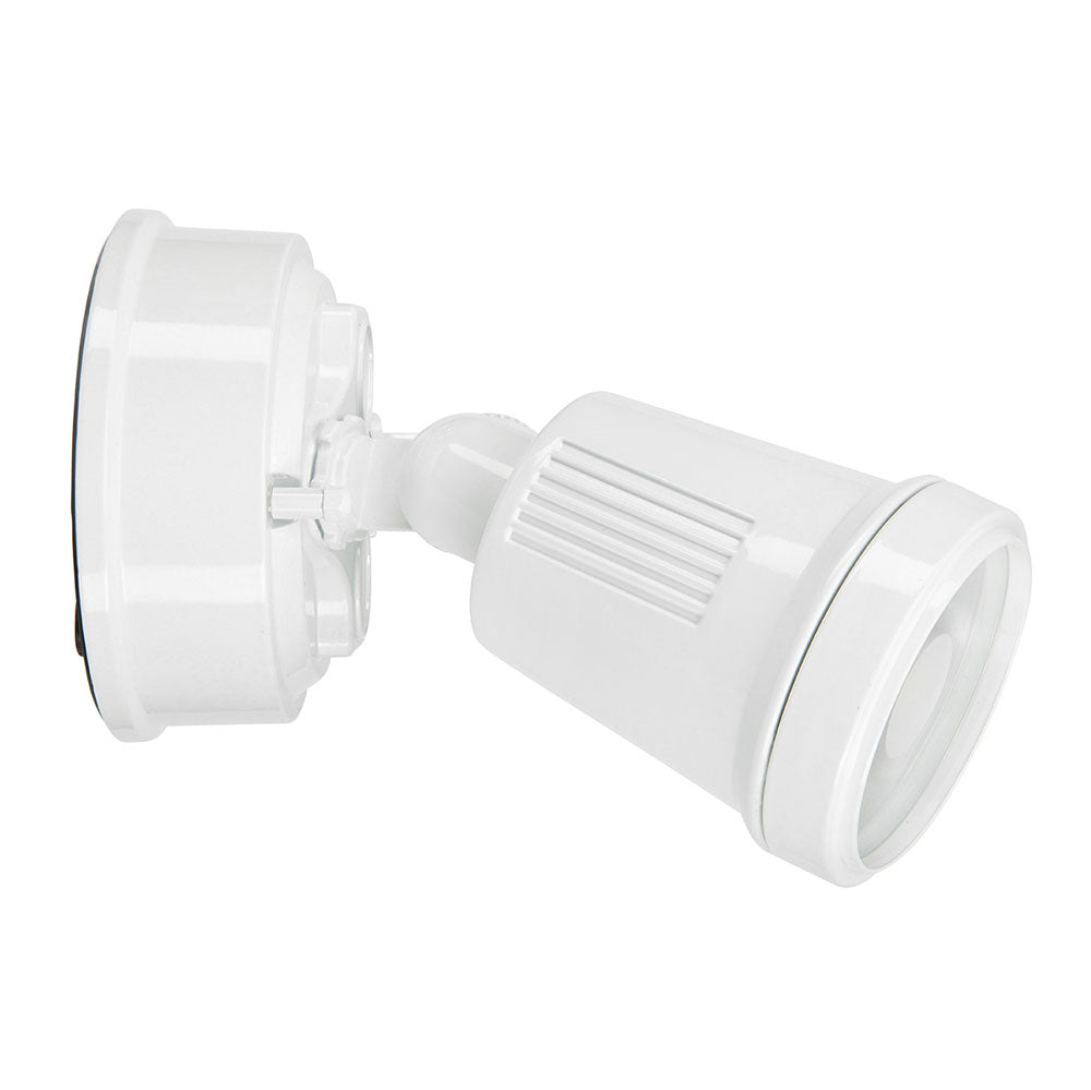 White security camera lens on a white background