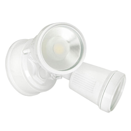 White outdoor security light on a white background
