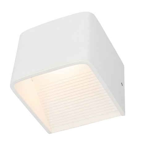 White square ceiling light on a white background
