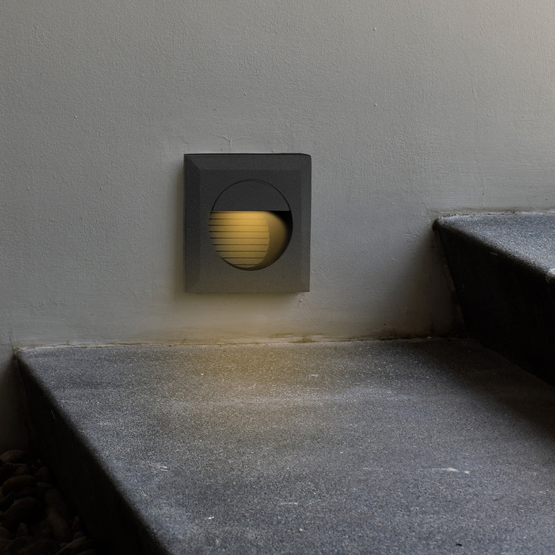 Brilliant Lachlan LED Square Step Light