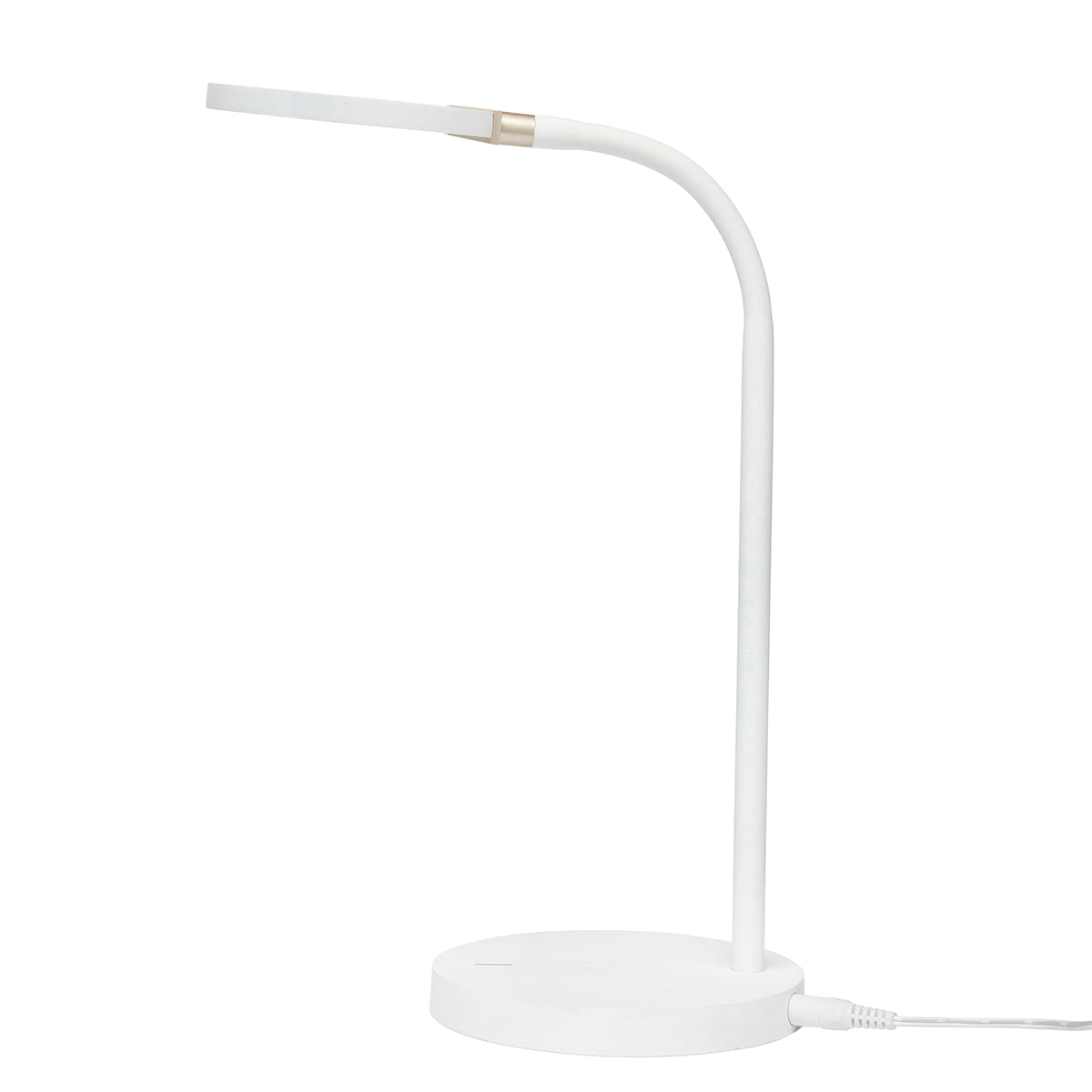 White LED desk lamp on a white background