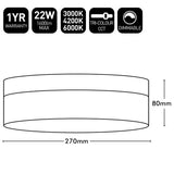 Brilliant LED 22W Light Kit for Mascot DC Ceiling Fan