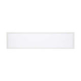 Rectangular white light panel on a white background