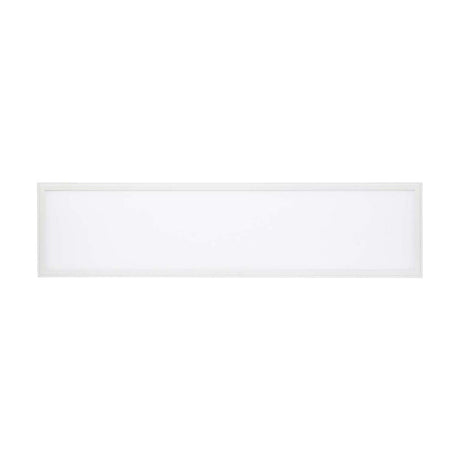 Rectangular white light panel on a white background