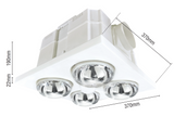 Brilliant Magma 4 Lights 3-in-1 Bathroom Mate