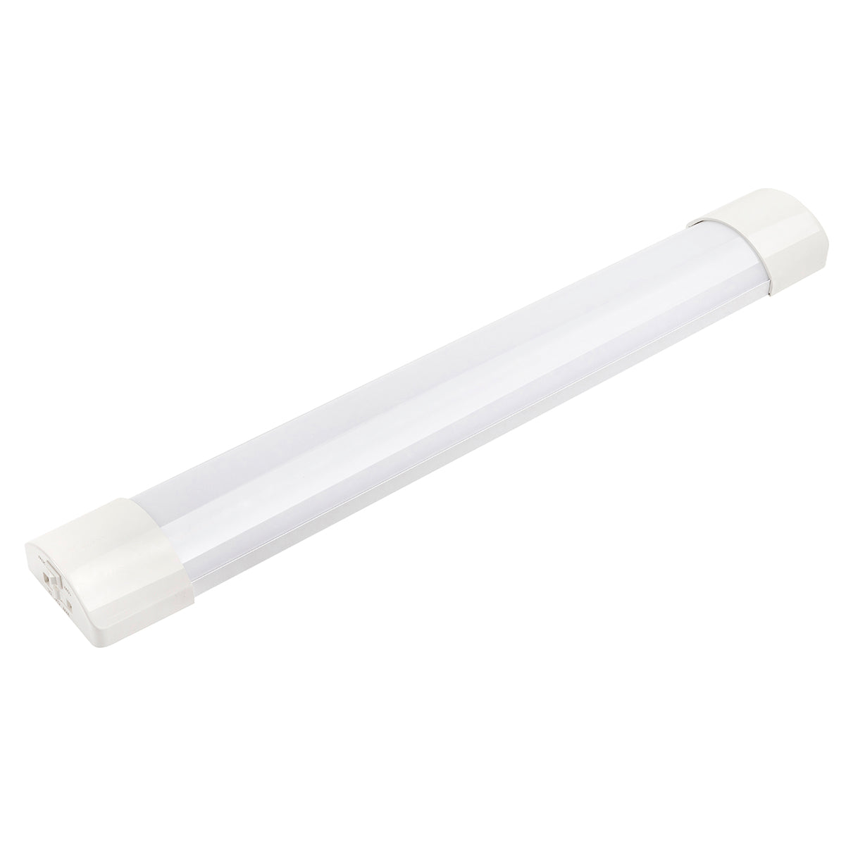 White LED light bar on a white background